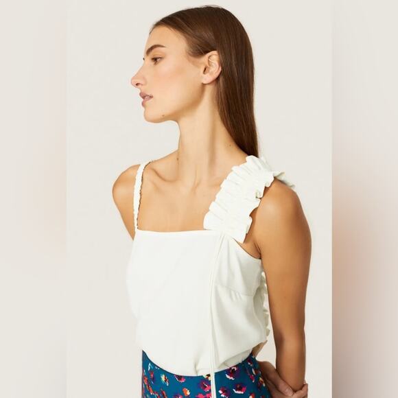 Jason Wu Cream Chiffon Top - Picture 1 of 6